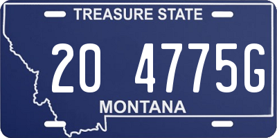 MT license plate 204775G