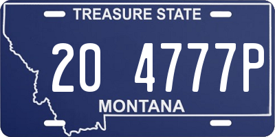 MT license plate 204777P