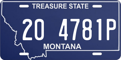 MT license plate 204781P