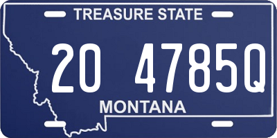 MT license plate 204785Q