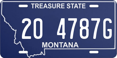 MT license plate 204787G