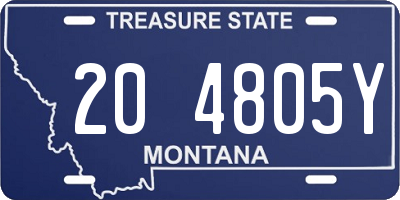 MT license plate 204805Y