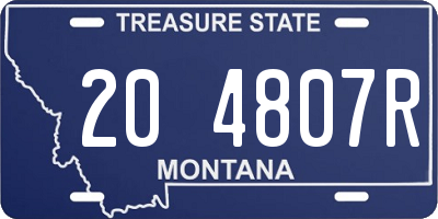 MT license plate 204807R