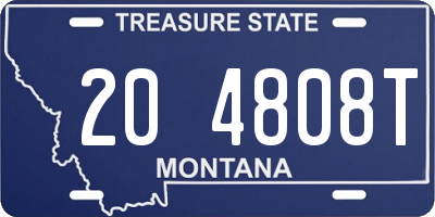 MT license plate 204808T