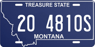 MT license plate 204810S
