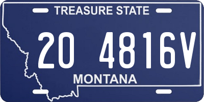 MT license plate 204816V