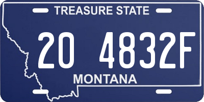 MT license plate 204832F