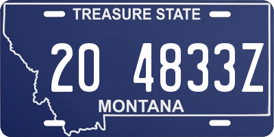 MT license plate 204833Z