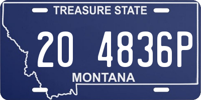 MT license plate 204836P