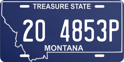 MT license plate 204853P