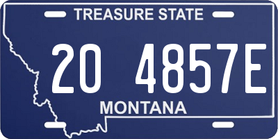 MT license plate 204857E