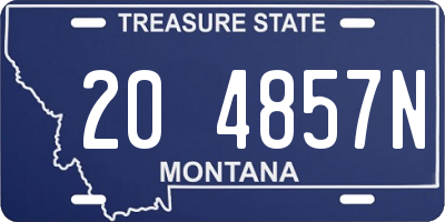 MT license plate 204857N
