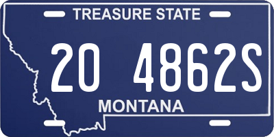 MT license plate 204862S