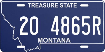 MT license plate 204865R