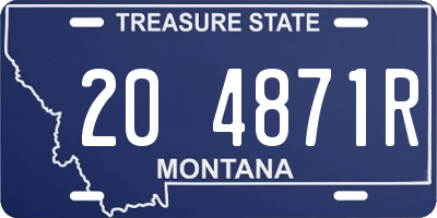MT license plate 204871R