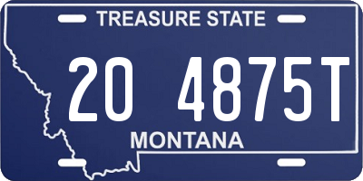 MT license plate 204875T