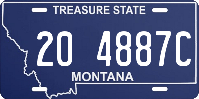 MT license plate 204887C