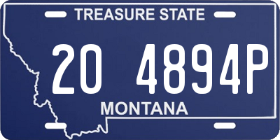 MT license plate 204894P