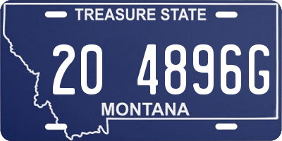 MT license plate 204896G