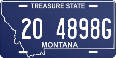 MT license plate 204898G