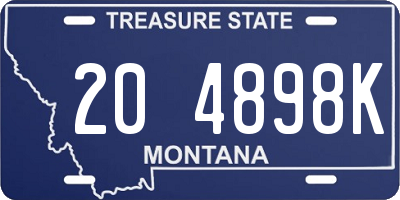 MT license plate 204898K