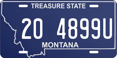 MT license plate 204899U