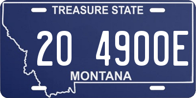 MT license plate 204900E