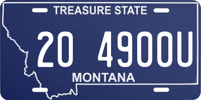 MT license plate 204900U