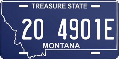 MT license plate 204901E