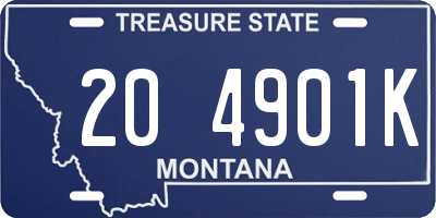 MT license plate 204901K