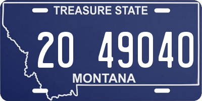 MT license plate 204904O