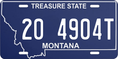 MT license plate 204904T