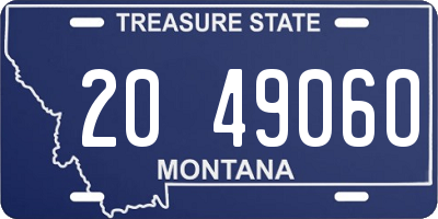 MT license plate 204906O