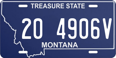 MT license plate 204906V