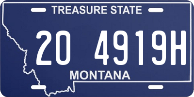 MT license plate 204919H