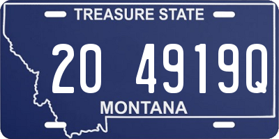 MT license plate 204919Q