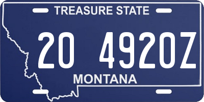 MT license plate 204920Z