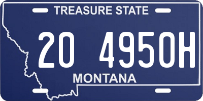 MT license plate 204950H