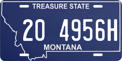 MT license plate 204956H