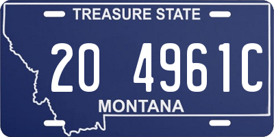 MT license plate 204961C