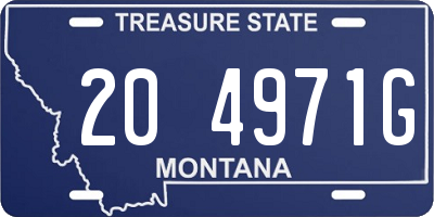 MT license plate 204971G
