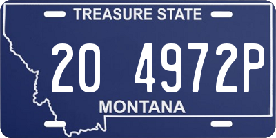MT license plate 204972P