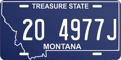 MT license plate 204977J