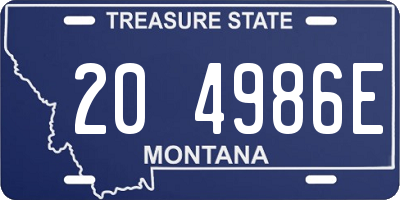 MT license plate 204986E