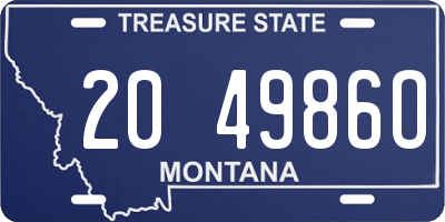 MT license plate 204986O