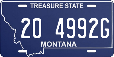 MT license plate 204992G