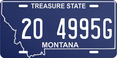 MT license plate 204995G