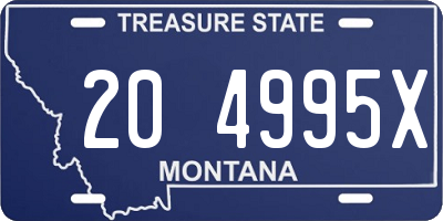 MT license plate 204995X