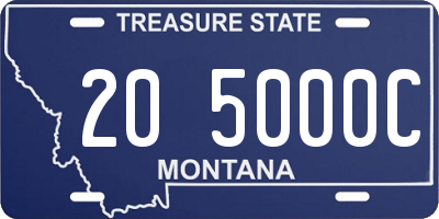 MT license plate 205000C