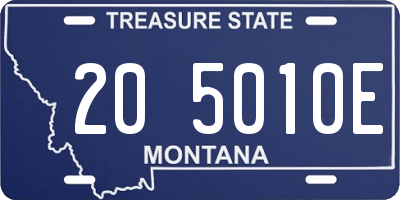 MT license plate 205010E